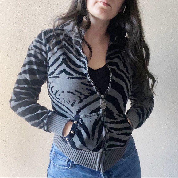 Fox zebra print hoodie - Picture 1 of 7